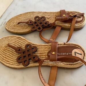 NEW Diane Von Furstenberg Brown Leather Sandals